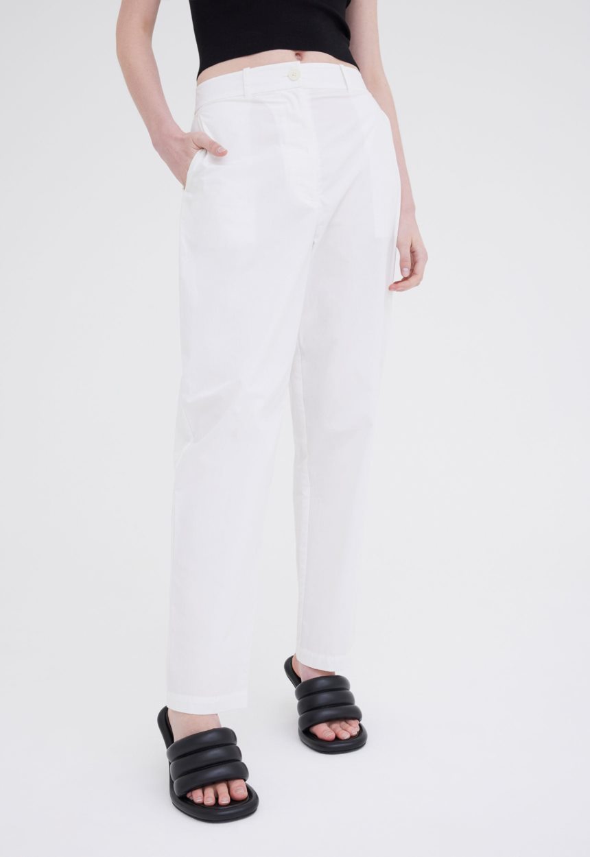 Jac + Jack Port Cotton Pant - White